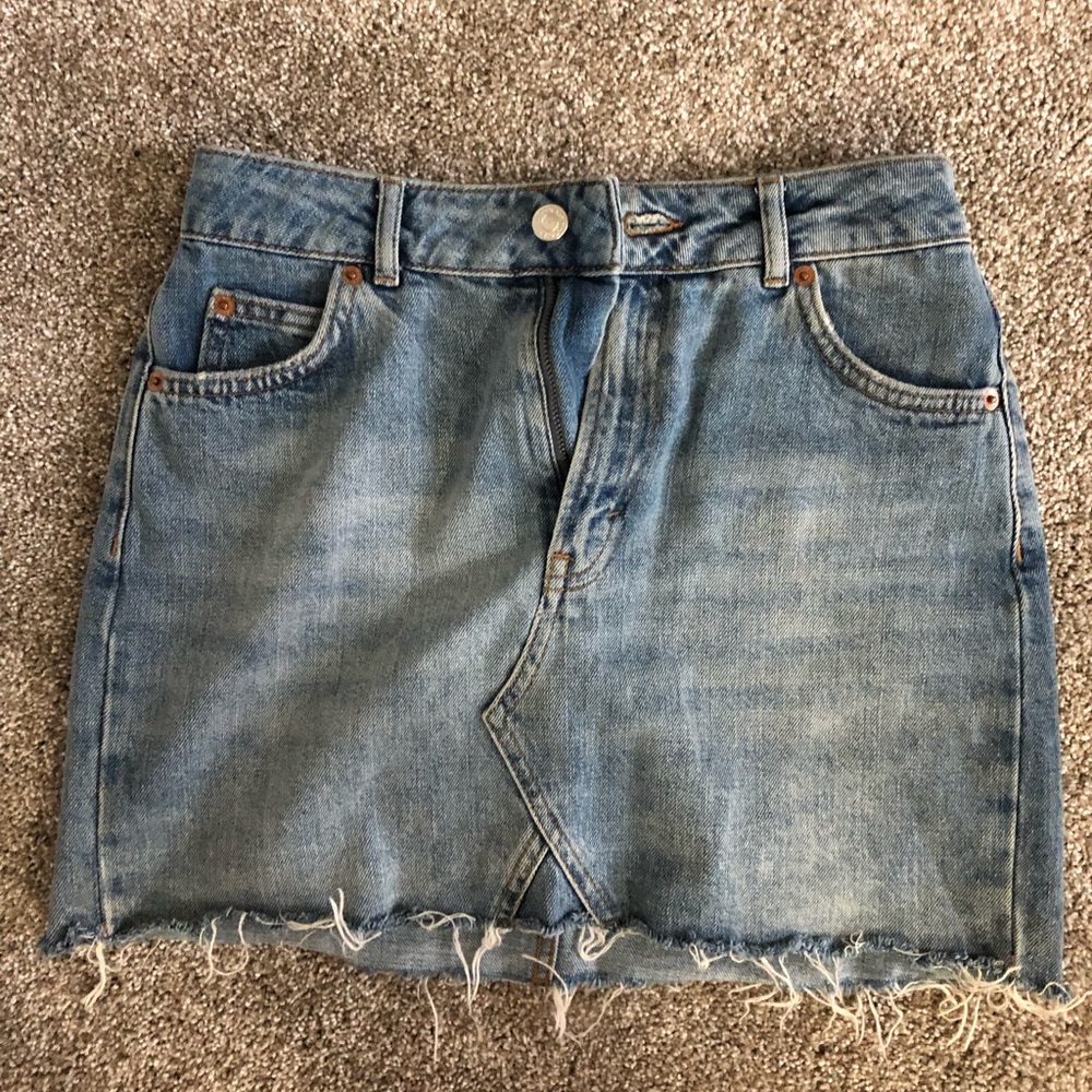 Denim mini skirt